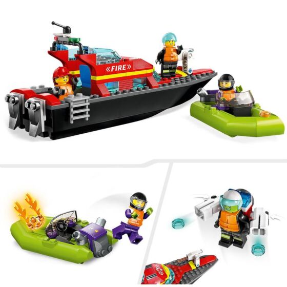 LEGO City 60373 Brandräddningsbåt Byggset