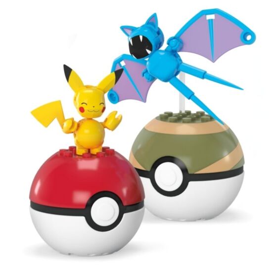 Mega Pokemon Pokeball 2-pack byggsats Pikachu Zubat