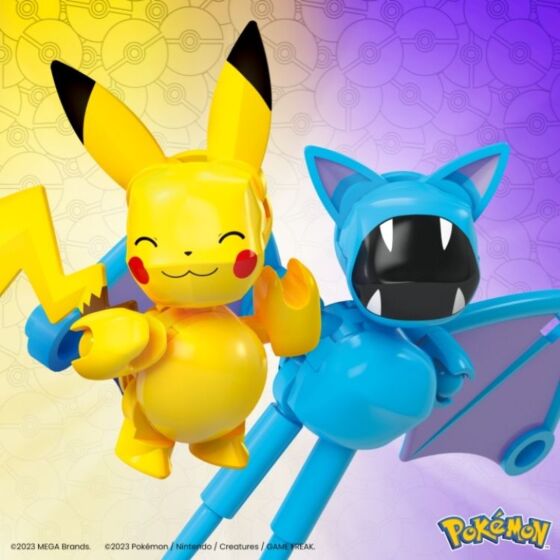 Mega Pokemon Pokeball 2-pack byggsats Pikachu Zubat