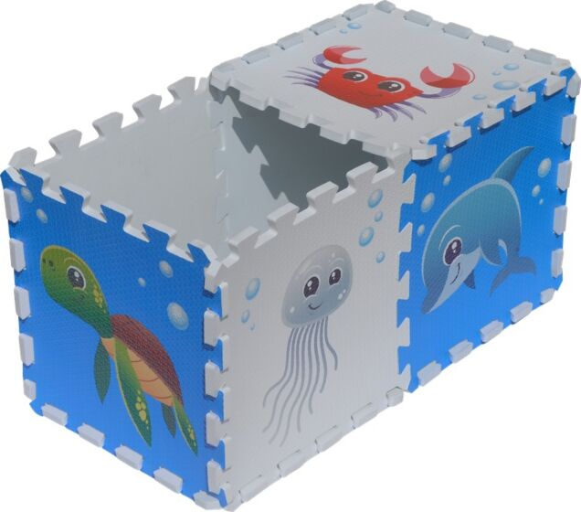 Skumpussel med havsdjur, 9 delar, 86x86 cm