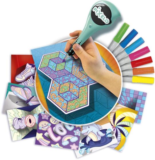 Pixelo 3D illusions målarset med elektronisk penna