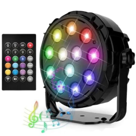 LED discolampa med inbyggd Bluetooth-högtalare