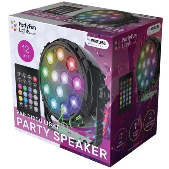 LED discolampa med inbyggd Bluetooth-högtalare