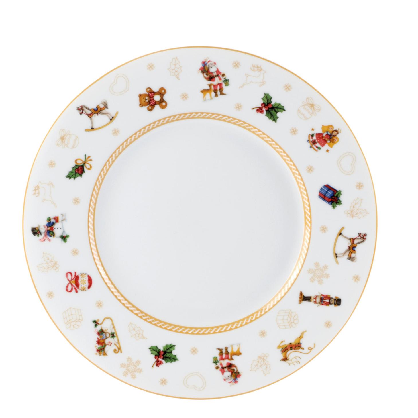 Elegant mattallrik med stämningsfullt julmotiv