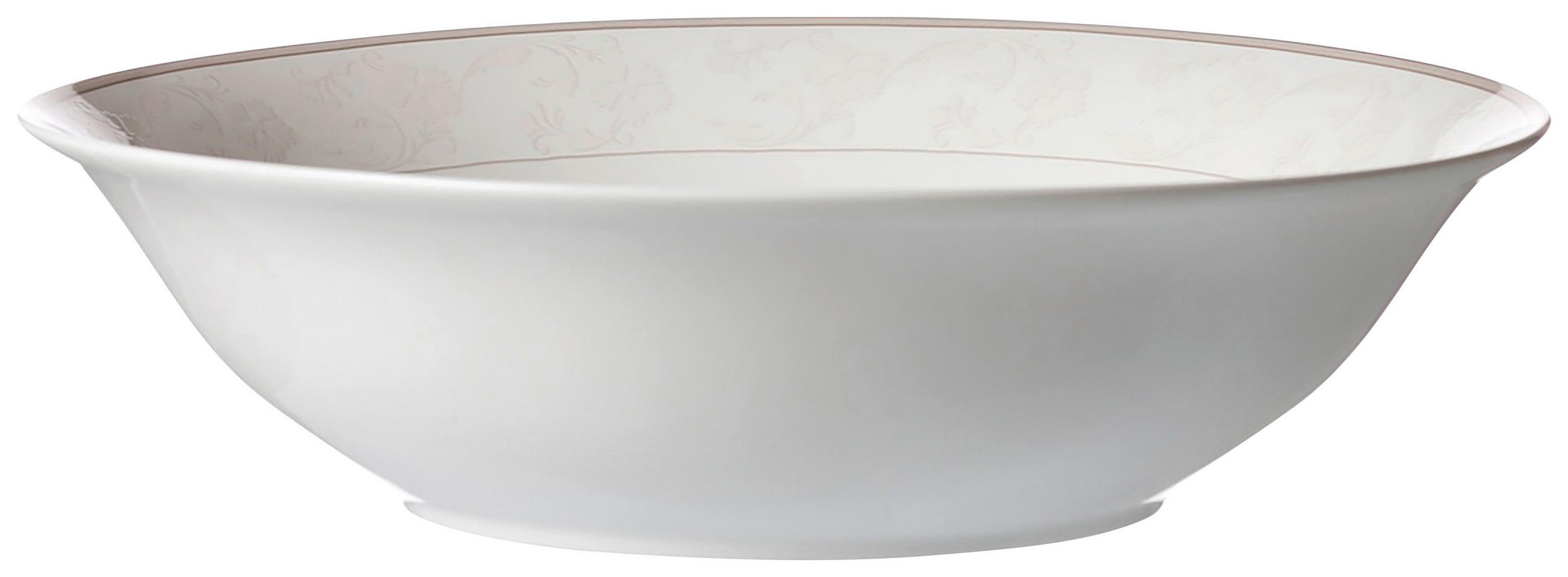 Vågformad müsliskål i vitt porslin