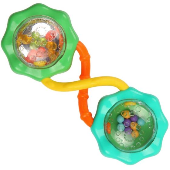 Bright Starts Blå Grön Barbell Skallra