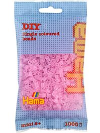 Hama Midi 1000 Pärlor Transparent Rosa
