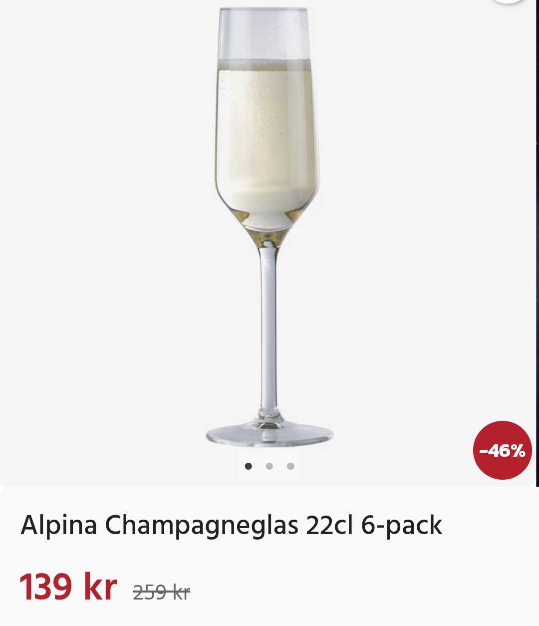 Alpina Champagneglas 22cl 6-pack
