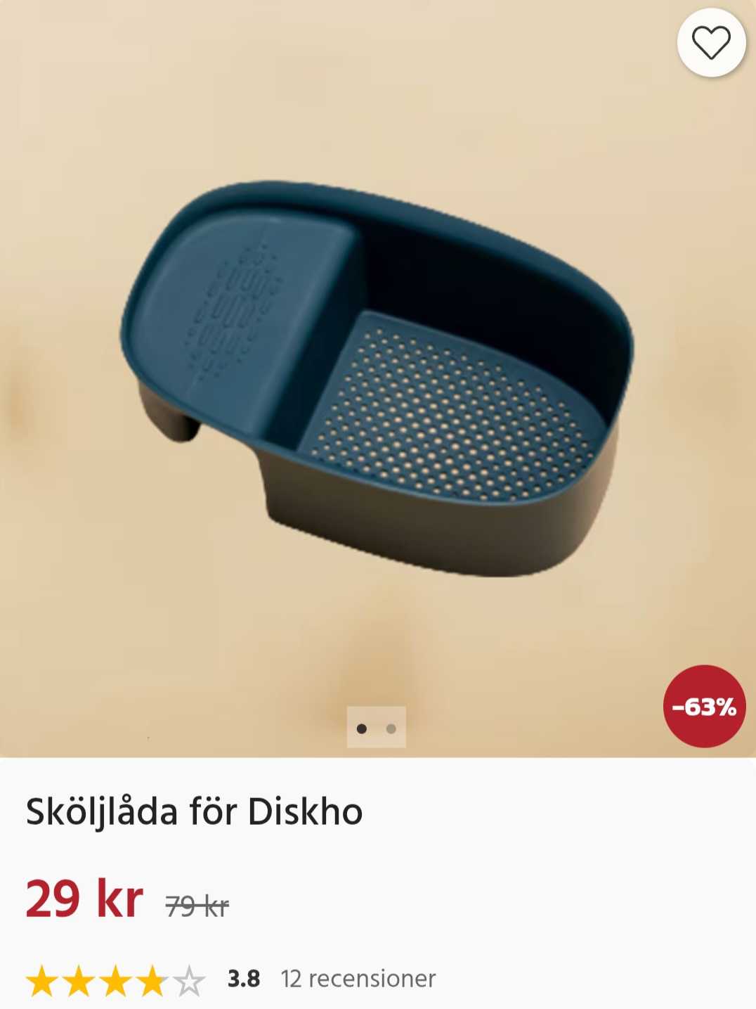 Sköljlåda för Diskho Rostfri