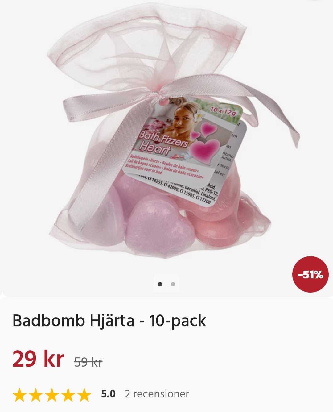 Badbomb Hjärta 10-pack