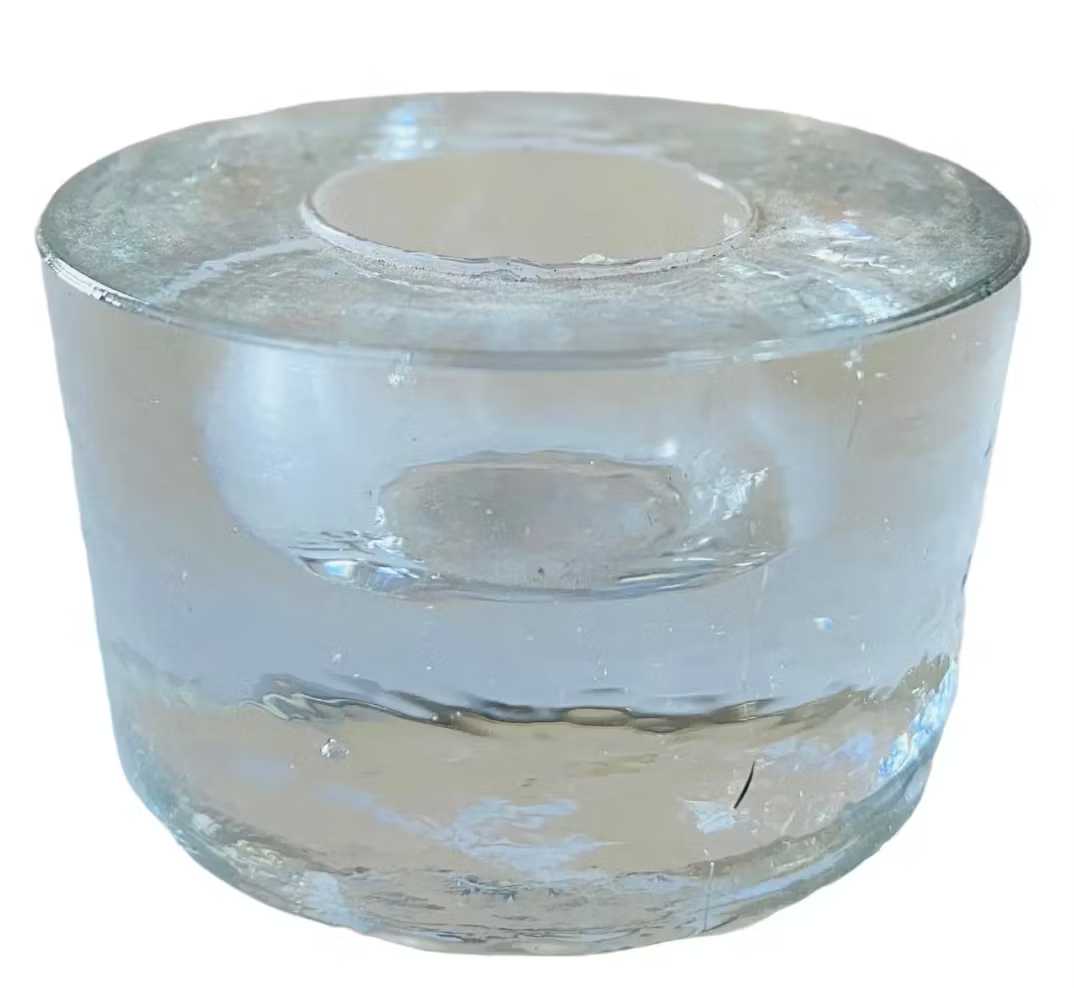 Ljusstake i glas låg design