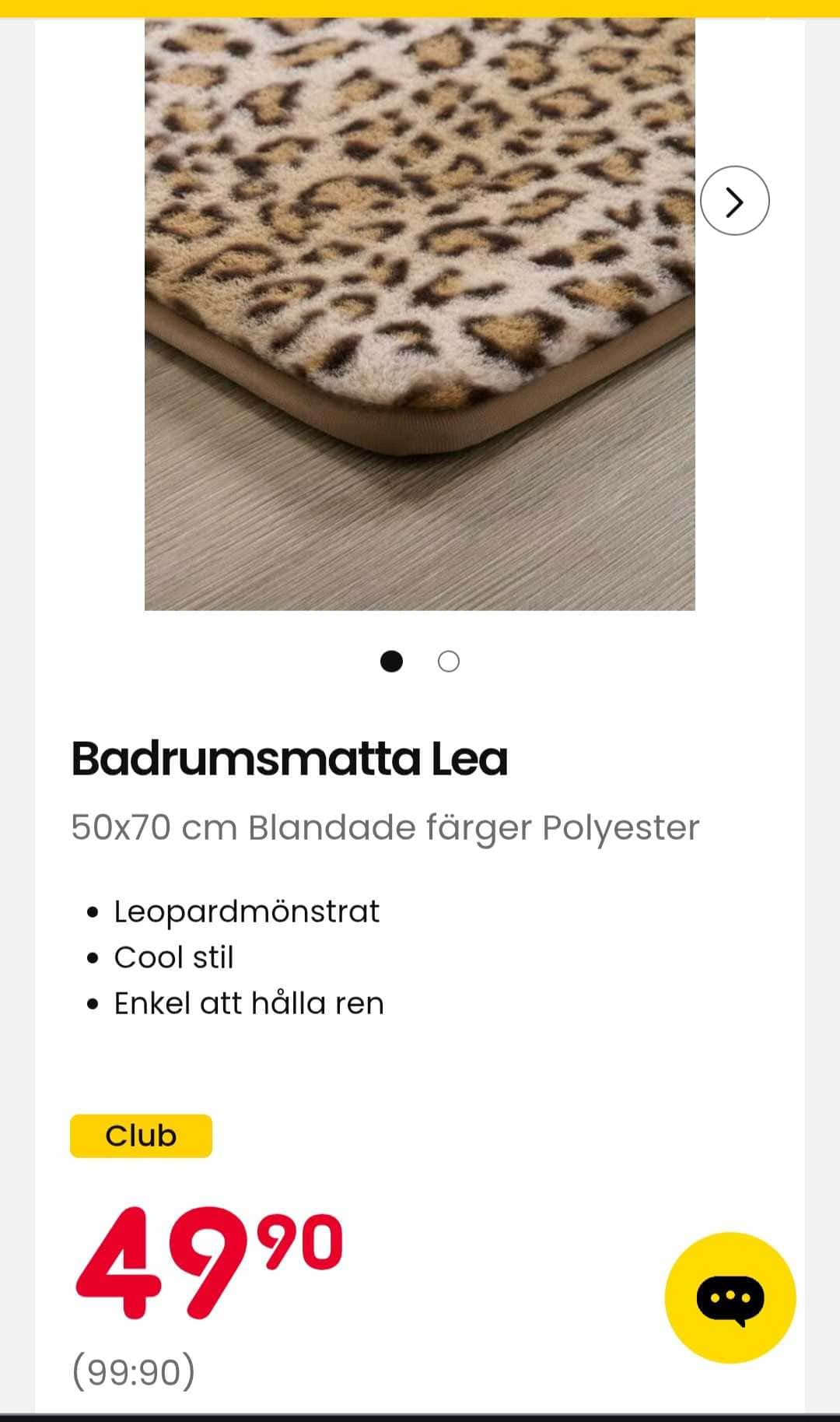 Badrumsmatta Lea Mjuk Komfort