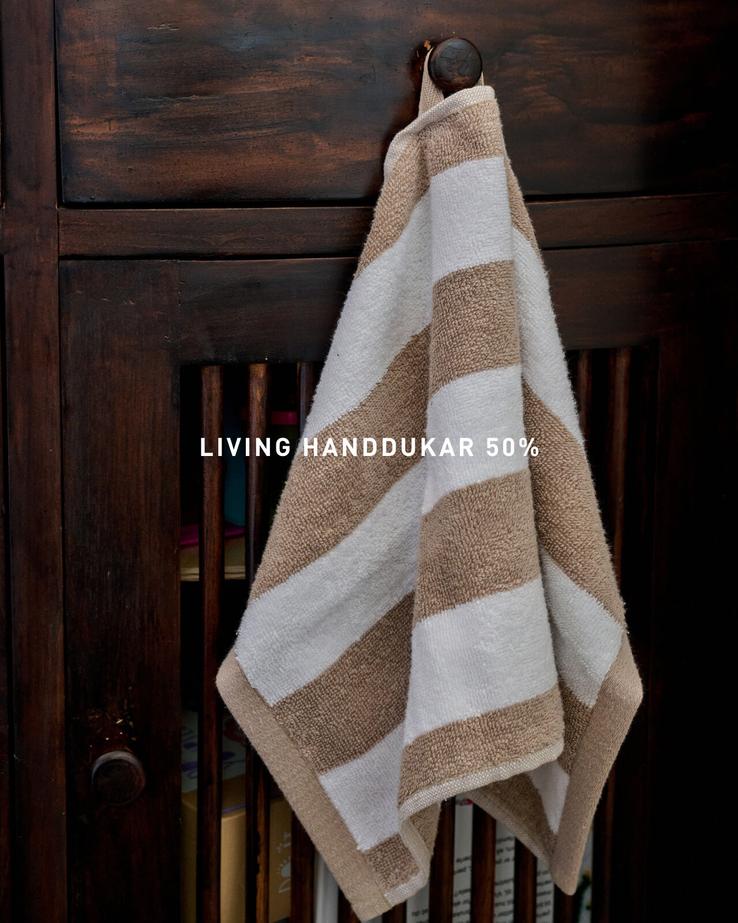 Living handdukar 50% rabatt 