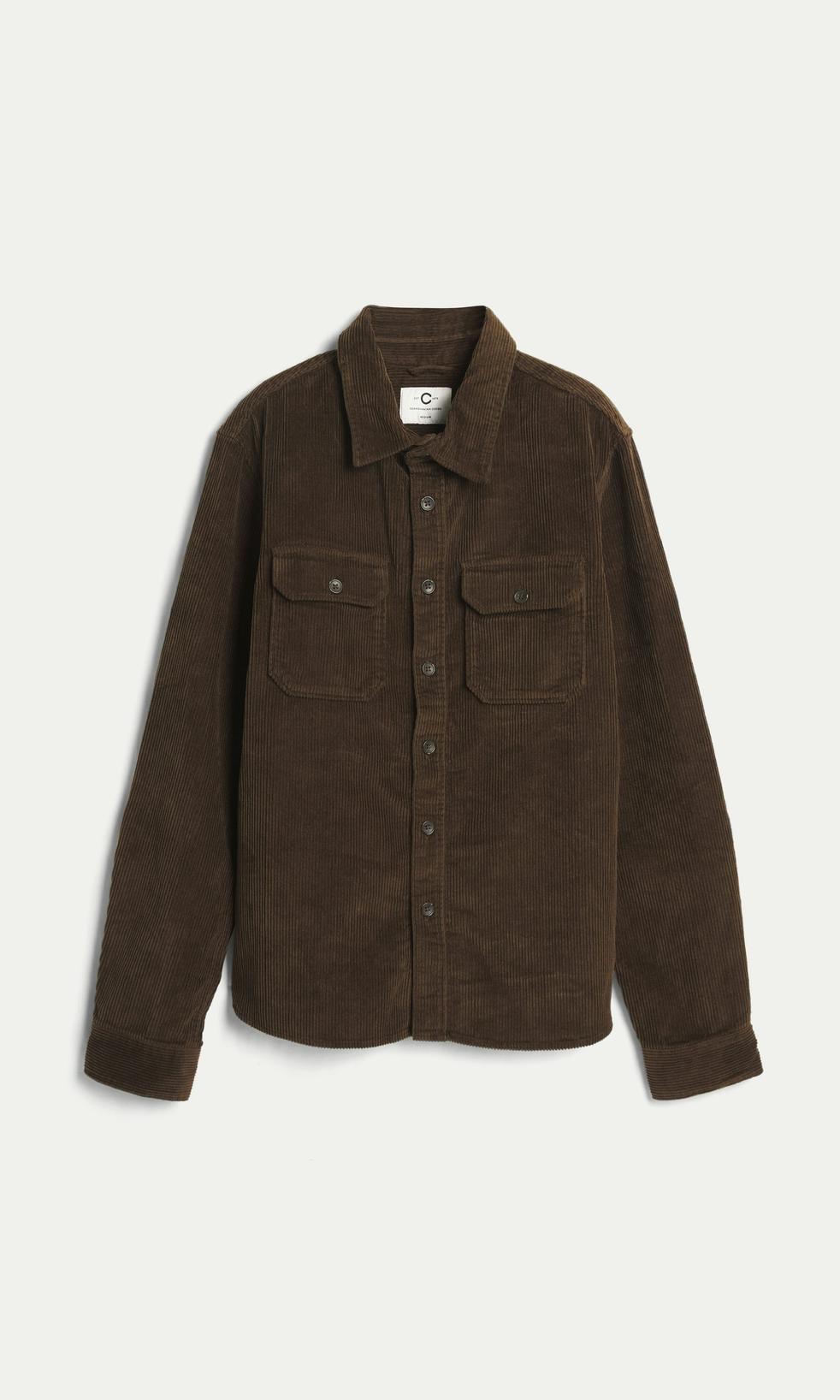 Chokladbrun Manchesterskjorta för Herr