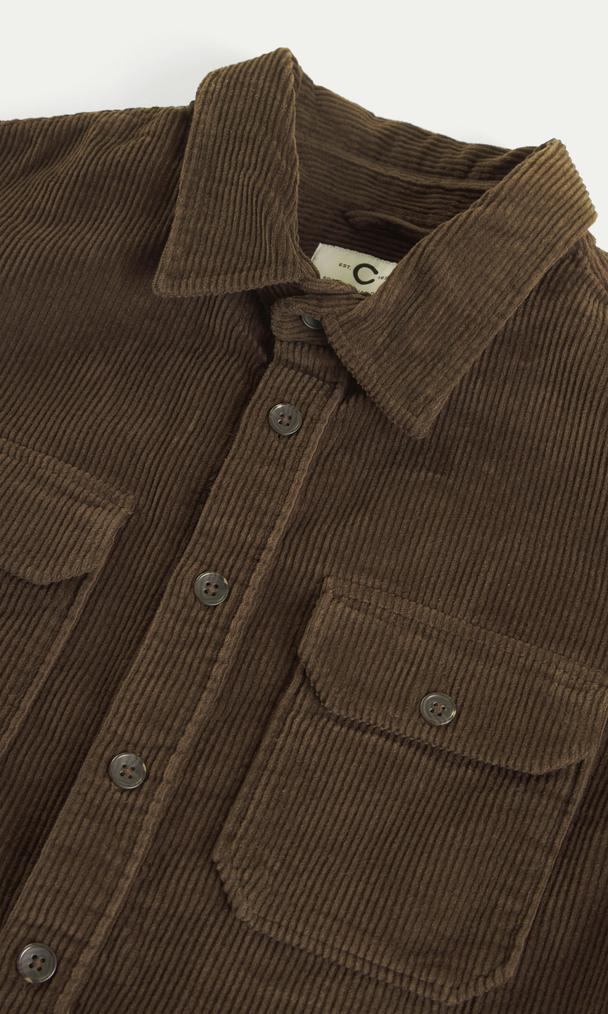 Chokladbrun Manchesterskjorta för Herr