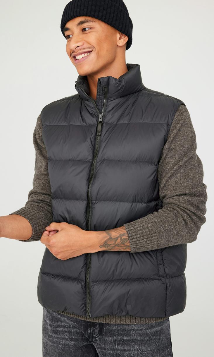 Svart Dunväst för Herr