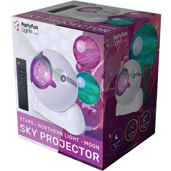 Laserprojektor med Stjärnor och Norrsken