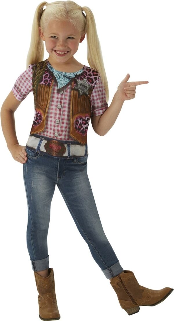 Cowgirl T-shirt Maskeraddräkt Barn