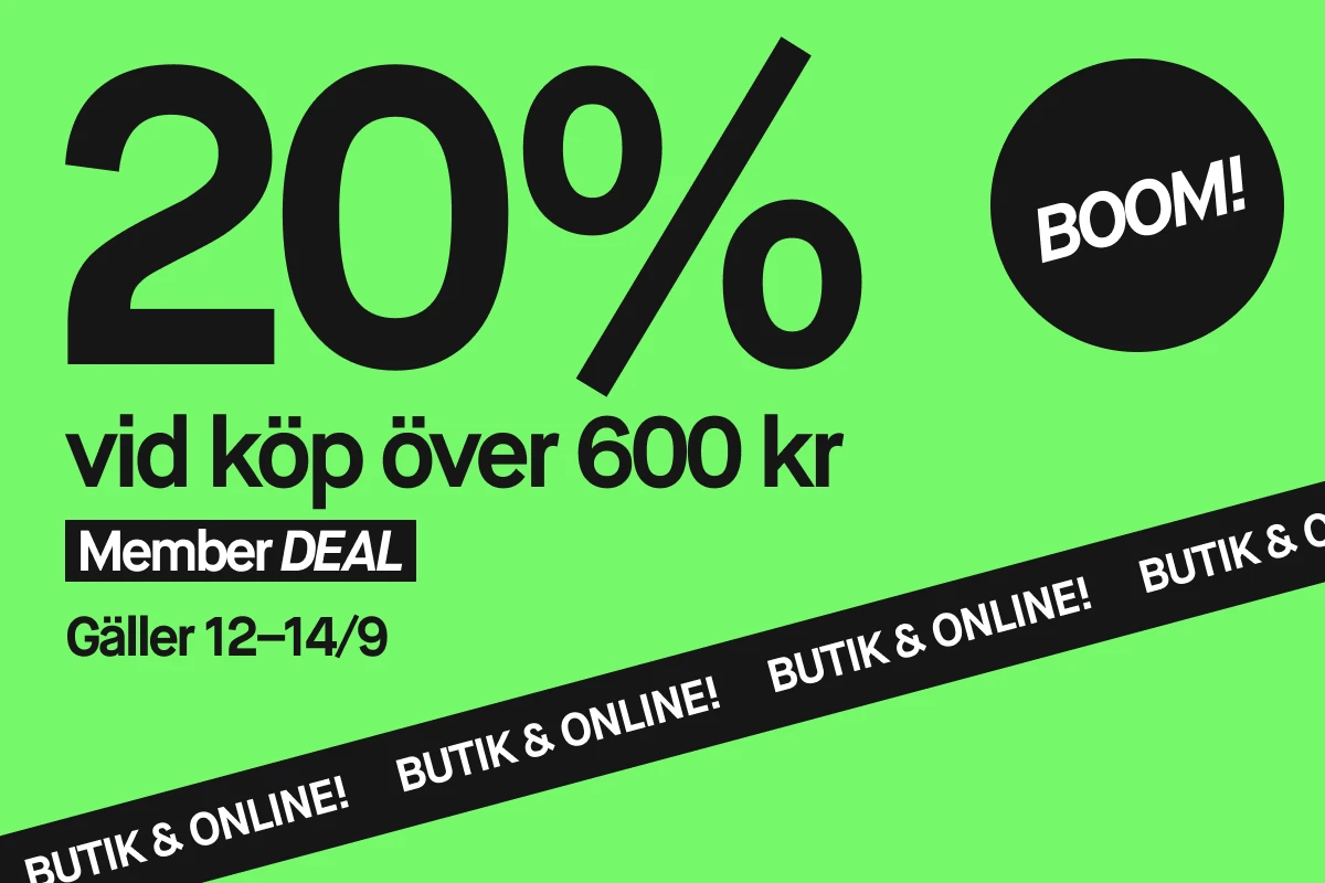 Kicks 20% rabatt köp över 600kr