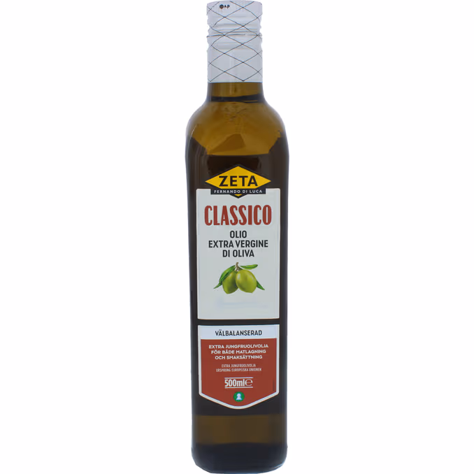 Zeta. Olivolja Jungfru Extra Classico, 500 ml. 25 kr