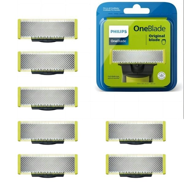 Philips Rostfritt Ersättningsblad 6-Pack
