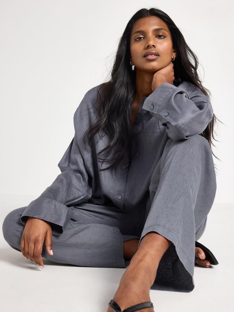 Oversized sweatshirt med ståkrage