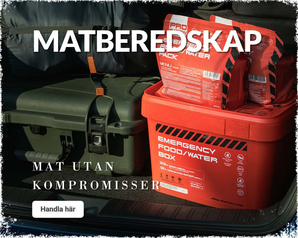 Friluftsutrustning och beredskapsbutik.