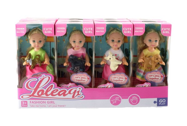 Docka Loleaqi 12 cm med Hund