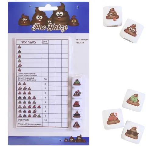 Yatzy Poo Tärningsspel för Familj