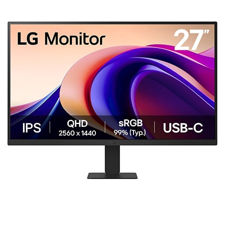 27-tums QHD IPS-skärm med USB-C-anslutning