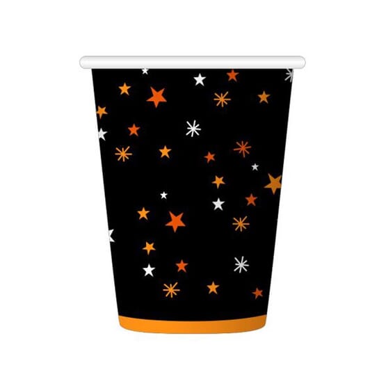 Halloween Paper Cups with Pumpkin Design