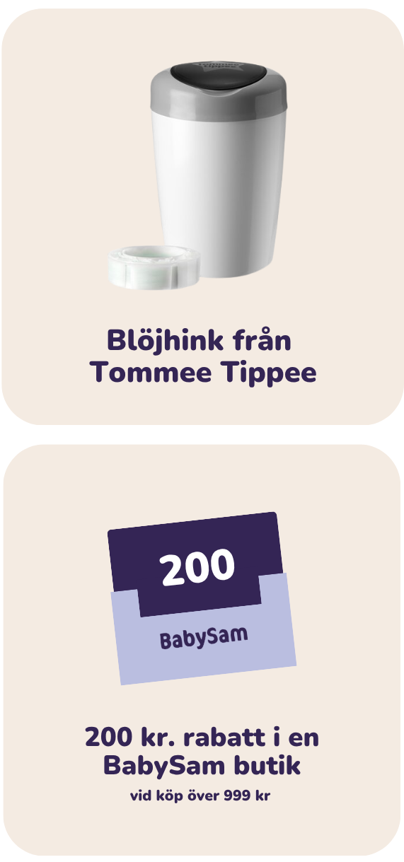 BabySam Gratis blöjhink + voucher på 200 kr
