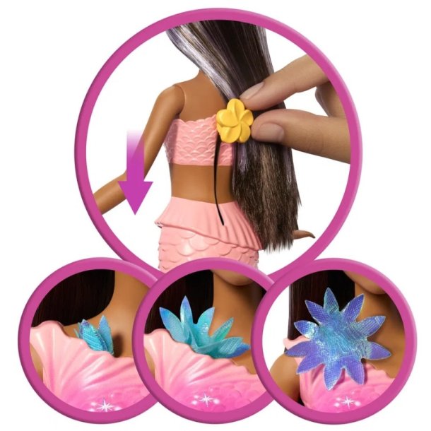 Barbie Magisk Blommande Sjöjungfru Docka