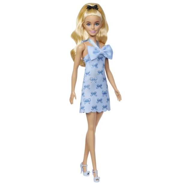 Barbie Fashionista-docka med blå klänning