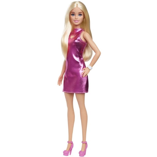 Barbie Fashionista Docka i Rosa Klänning