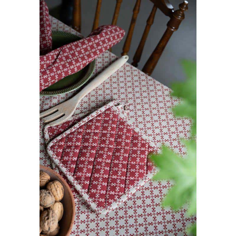 Ines röd grytlapp för julköket