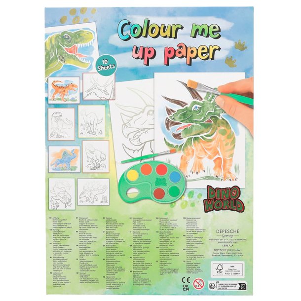 Dino World Color Me Up Paper Set