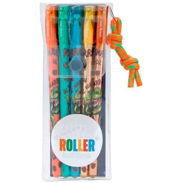 Dino World gelpennor set om 5