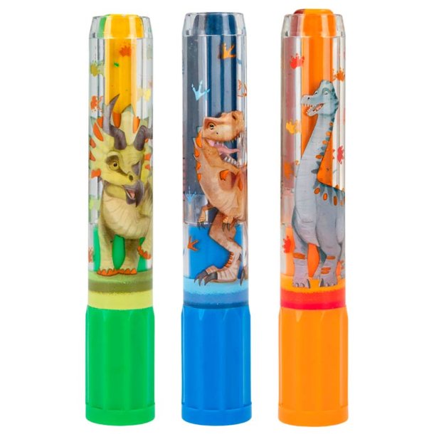 Dino World Vaxkritor Set med 3 Färger