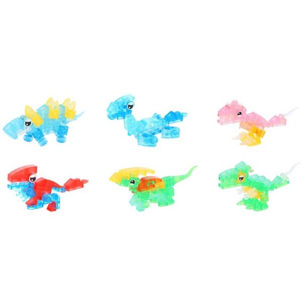 Dinosaurieklossar Set med 12 Blandade