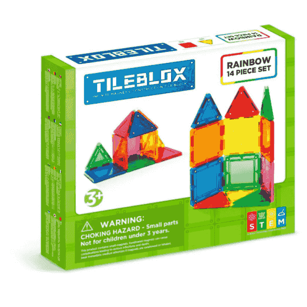 Tileblox Magnetiskt Byggset Regnbåge 14 Delar