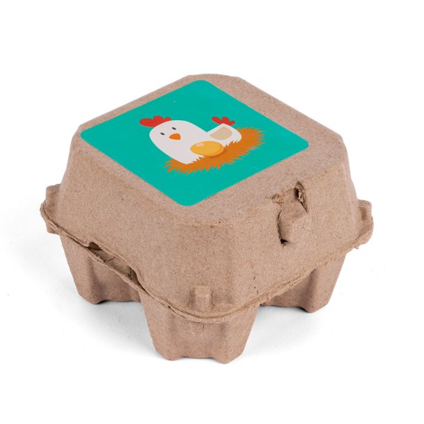 Äggbricka med fyra träägg leksak