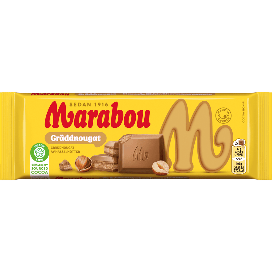 Marabou Mjölkchoklad Gräddnougat 100 g.