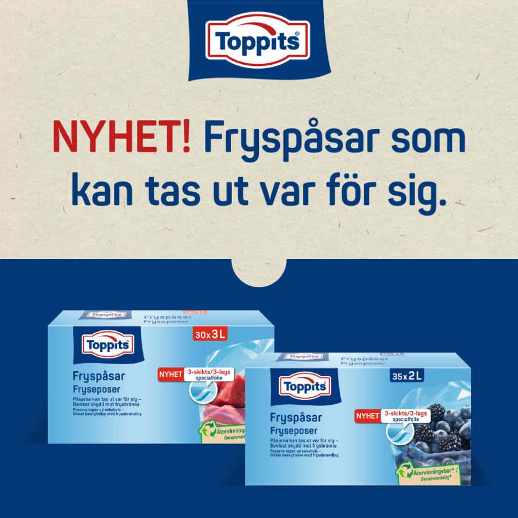 RABBLE 100% cashback på Toppits® Fryspåsar