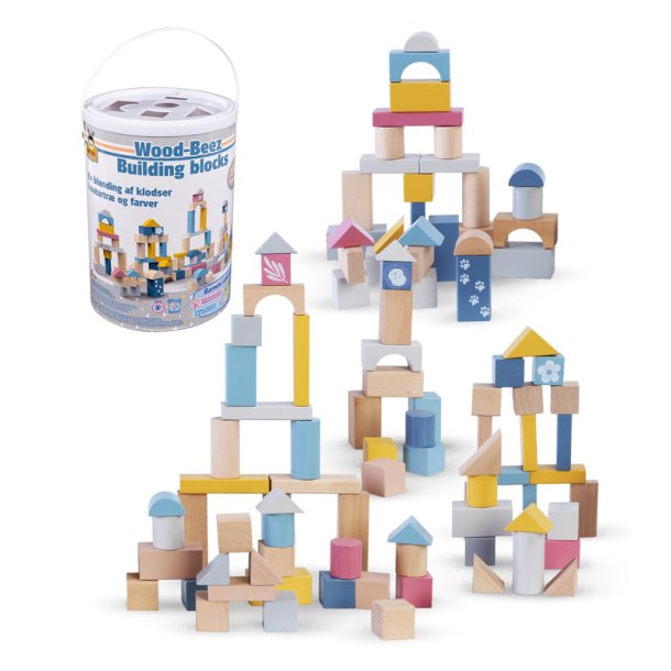 Wood Beez 100 träklossar set