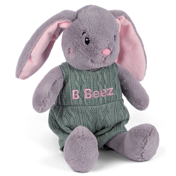 B Beez mjuk stickad kanin nalle