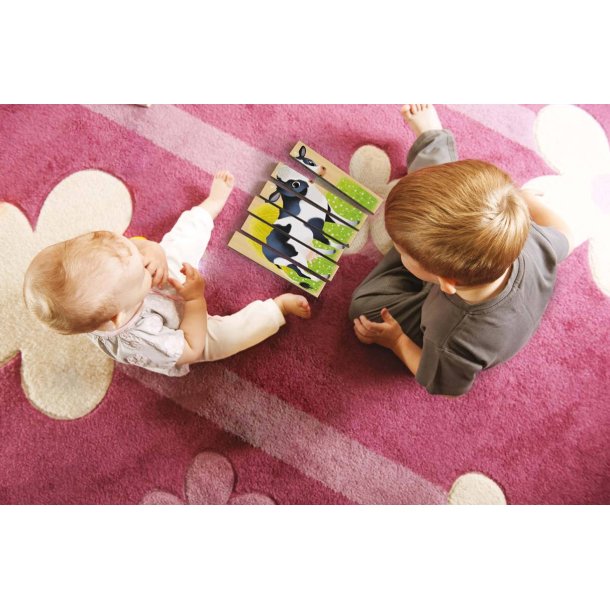 Hållbart träpussel med bondgårdstema