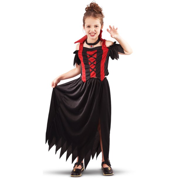 Vampyrtjej Barnkostym 140 cm Halloween