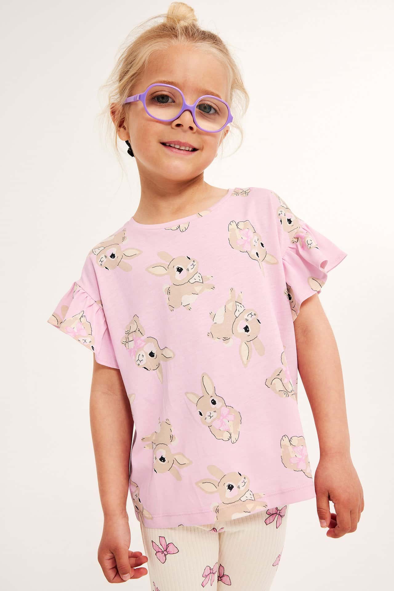 Offwhite mönstrad klänning för barn