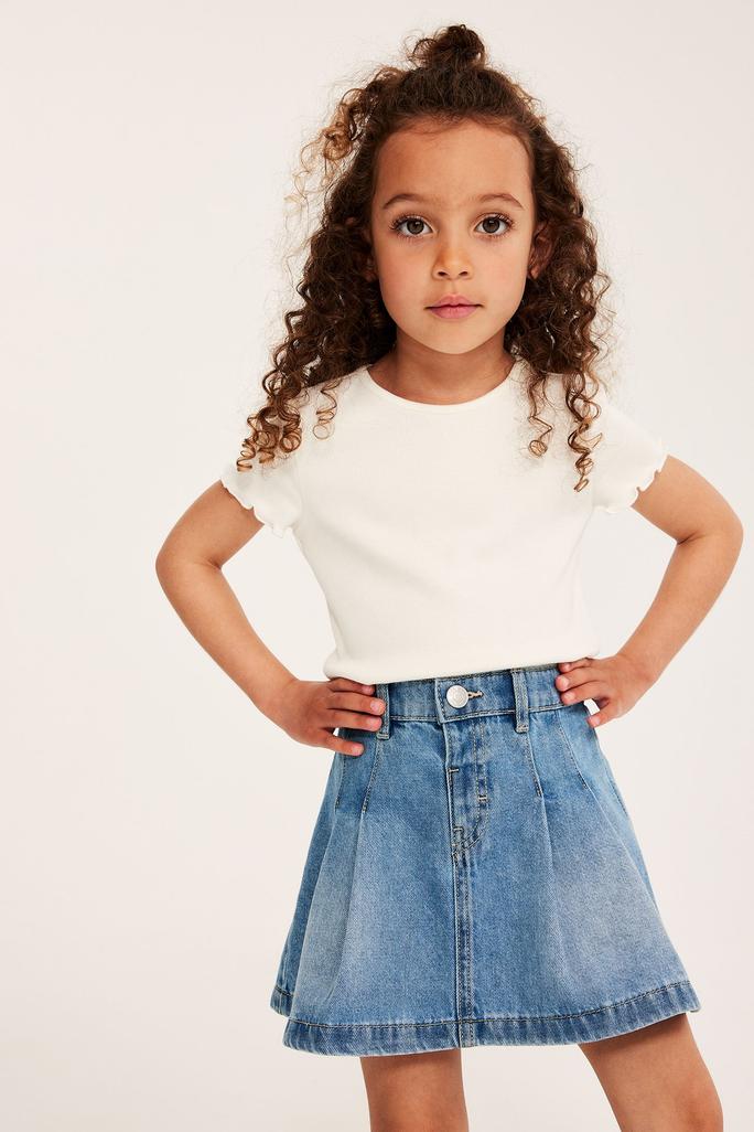 Offwhite mönstrad klänning för barn